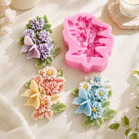 Moule en silicone HY pour fleurs et papillons, idéal pour la décoration de gâteaux, bougies, savons et pâte à sucre DIY