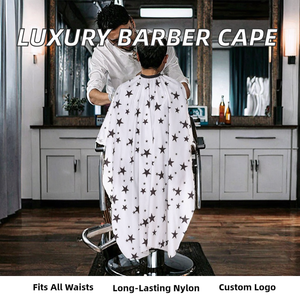 Inyint Nuevo Paquete de Capa de Barbero de Lujo con Banda Ajustable para la Cintura, Estampados de Calaveras, Material de Nylon Duradero, Opciones de Logotipo Personalizado - Product Image 3