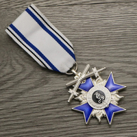 Couronne de Bavière prussienne Croix Emblème en émail en métal Médaille d'insigne commémorative soviétique