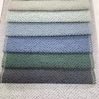 Tissu d'ameublement en bouclette à chevrons pour canapé, chaise, coussin et décoration de meubles modernes
