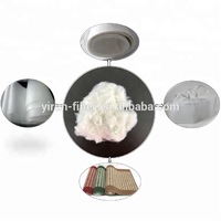 Prix bon marché 1.2d 38mm fibre polyester solide semi vierge pour la filature