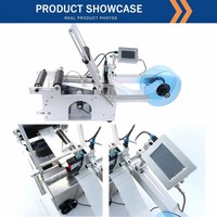 Machine d'étiquetage semi-automatique pour bouteilles rondes avec codeur de date