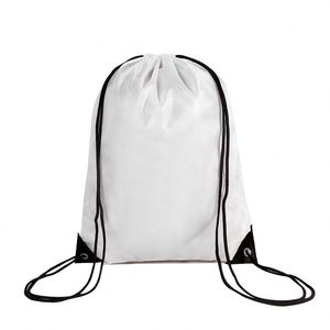 Custom Logo Polyester Fabric Gym <b>Drawstring</b> <b>Backpacks</b> <b>Drawstring</b> Black Sports Storage Bags Pocket - Product Image 5