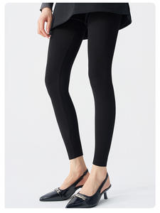 Collants chauds et amincissants à taille haute pour l'automne 2025, en spandex/nylon/coton, effet push-up, doux, gris - Product Image 6