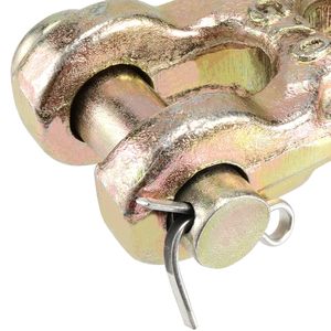 Double Clevis Multi-Size Stainless Steel Steel Zinc Plated Lifting Chain Coupler Connector for Automobile Repair - Product Image 2