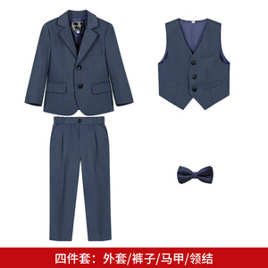 Robe de costume pour enfants automne et hiver version coréenne d'un beau costume de chœur d'hébergement de classe de garçon de couleur unie - Product Image 6