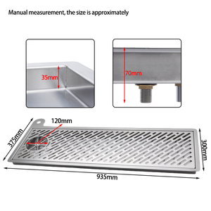 935mm Hidden <strong>Sink</strong> <strong>Bar</strong> Cup Washer Drip Tray Full 304SS Compact <strong>Glass</strong> Pitcher Rinser Barista Tools Countertop <strong>Cleaner</strong> with Faucet - Product Image 3