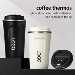 Promotional 510Ml Stainless Steel Mup Wall Travel Office Coffee <b>Smart</b> Temperature Display Double Vacuum Cup With Lid - Product Image 6