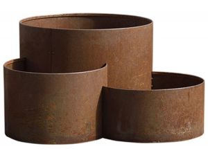 Jardinière ronde en corten et jardinière circulaire en corten - Product Image 5