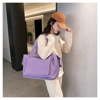 Sac de voyage unisexe pliable et durable en tissu Oxford résistant à l'eau, taille personnalisée, avec compartiment à bagages et fond extensible pour le sport et la gym