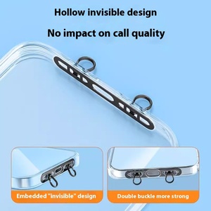 Cordón para teléfono móvil ultrafino de acero inoxidable, hebilla colgante doble, antipérdida parche trasero, pieza de conexión fuerte, correas para teléfono - Product Image 4