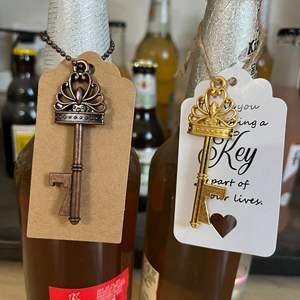 Abridores de Botellas con Llave Personalizados de Fábrica ODM/OEM, Abridor de Botellas con Llave de Esqueleto Vintage, Recuerdos de Boda, Abridor de Botellas con Tarjetas - Product Image 6