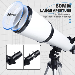 60080mm-Télescope astronomique Réfracteur portable pour étudiants Enfants Débutants Observation des étoiles Moonwatchers - Product Image 2