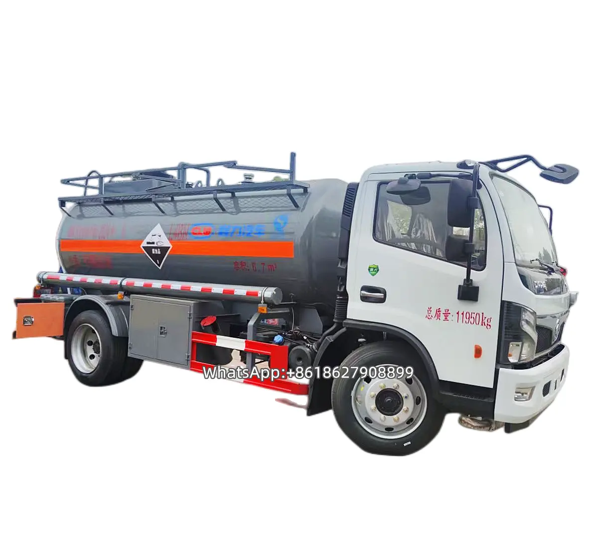 8cbm kimyasal sıvı kamyon asit tankı kamyon alkali taşıma kamyonu