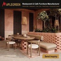 Ensemble de mobilier commercial en bois pour restaurant, banquettes modernes, table à manger, chaise, café, hôtel, design personnalisé