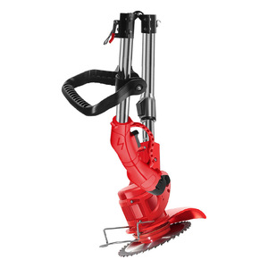 Collapsible DIY 21V Li-ion Battery <b>Powered</b> Hand Push Lawn Mower Red+Black Metal Blade 500W Copper Brushless Motor <b>Brush</b> KHC-AD-M - Product Image 6