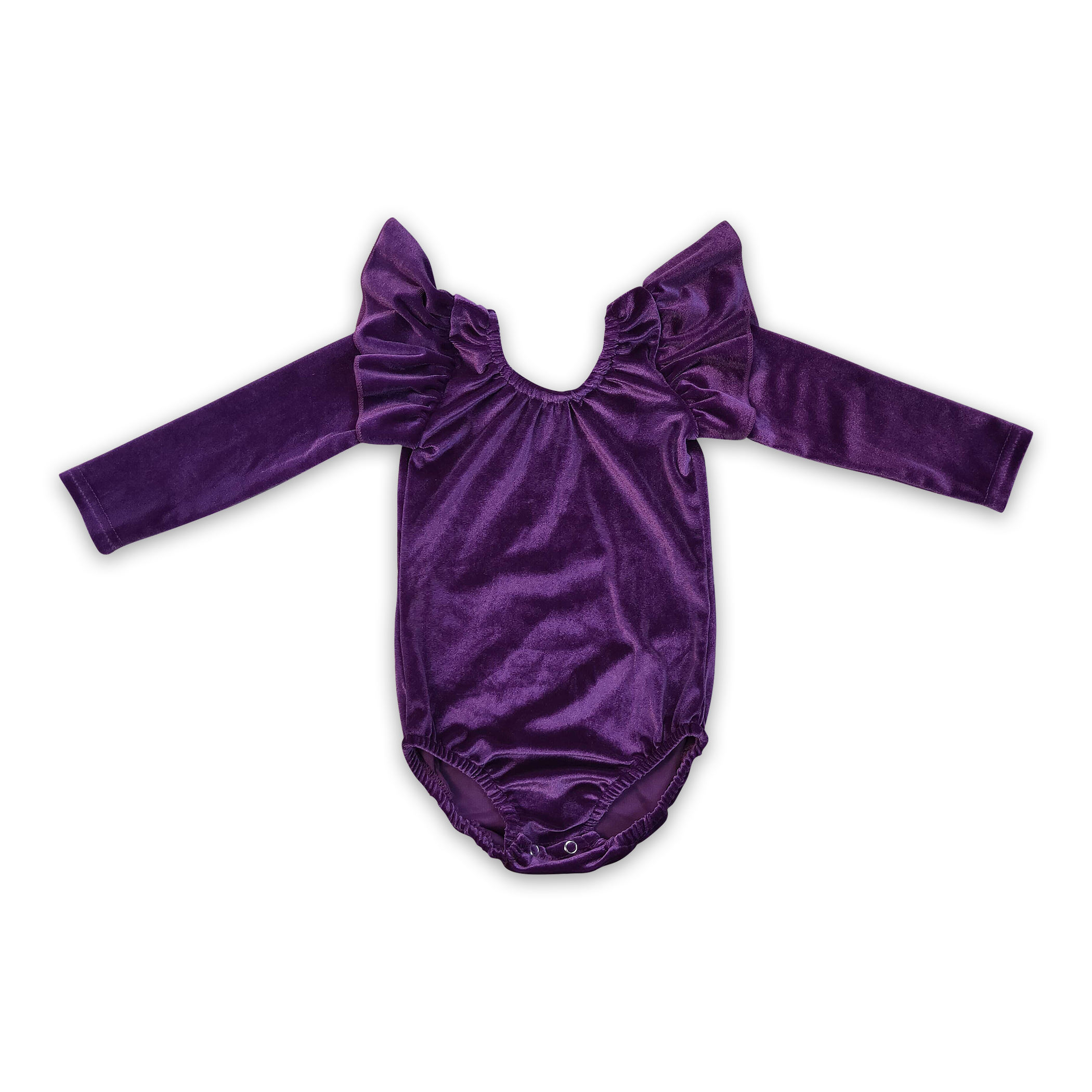 Newborn Girls Boutique Velvet Dark Purple Bubble Girls Bodysuit Baby Infant  Boutique Wholesale Long Sleeves Rompers Kids Onesie