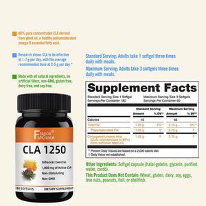 Compléments d'acide linoléique conjugué (CLA) en gélules souples, 180 gélules par portion, favorisent la santé des adultes - Product Image 3