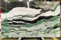 Dalle de marbre en pierre naturelle Centurymosaic Jade Cloud Green pour mur de fond, plan de travail de cuisine, salle de bain, salon, intérieur