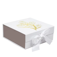 Boîte cadeau de luxe personnalisée, emballage pliable avec fermeture magnétique, ruban, boîtes d'emballage en papier pour chaussures, vêtements, oreillers