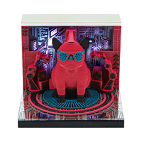 Bloc-notes 3D Bulldog, calendrier, bloc-notes en papier découpé, décoration de bureau, papeterie animale mignonne, articles cadeaux de luxe pour anniversaire et Noël