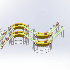 Bán Hot PVC & PU cong quay vòng vành đai băng tải hiệu quả cao màu xanh lá cây thực phẩm vận chuyển - Product Image 1