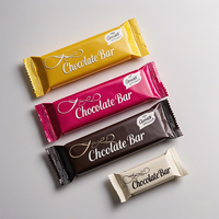 Sacs rectangulaires en plastique thermoscellés avec logo personnalisé de 4g de feuille de bonbons en mylar sac de barre de chocolat scellé à l'arrière en PET pour champignons