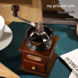 Molino de Café Manual de Madera Vintage, <span class=keywords><strong>Molinillo</strong></span> de Granos de Café Ajustable, <span class=keywords><strong>Molinillo</strong></span> de Café <span class=keywords><strong>Antiguo</strong></span> - Product Image 4