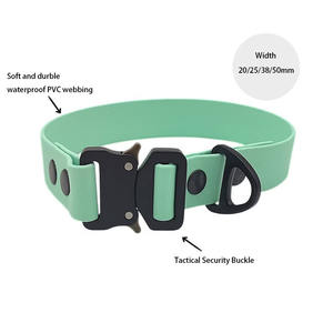 Hebilla de Metal de liberación rápida ancha táctica resistente al agua recubierta de goma PVC correas <span class=keywords><strong>collar</strong></span> de perro y conjunto de correa - Product Image 5