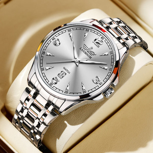 Montre pour homme avec calendrier sportif, résistante à l'eau, mouvement à quartz complet, double calendrier, montre tendance et à la mode. - Product Image 1