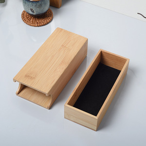 مجوهرات خشبية قابلة للسحب من الخارج-صندوق صائب للنظارات الشمسية المصنوعات اليدوية بودا الخرز المنحوت النقش - Product Image 3