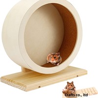 Petite souris silencieuse écologique pour animaux Roue d'exercice pour hamster en bois