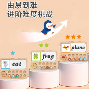 Juguete Educativo de Madera para Niños, <span class=keywords><strong>Alfabeto</strong></span> en Inglés, Números, Operaciones de Suma y Resta, Entrenamiento de Pensamiento Lógico - Product Image 2