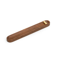 Porte-encens moderne en laiton et bois de noyer à 3 trous, anti-cendres, pour la méditation zen, le yoga, durable, écologique, décoration d'intérieur
