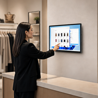 Monitor Táctil Comercial con Windows 11 Pro de 21.5 Pulgadas, PC Todo en Uno para Punto de Venta Minorista, Kiosco de Autoservicio, OEM, ODM