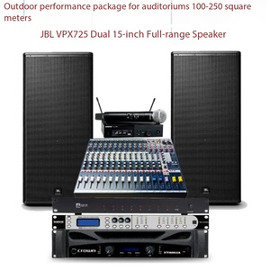 Système de sonorisation professionnel J-BLL VPX725 Dual15inch pour conférences et spectacles sur scène avec système de sonorisation haute puissance et console de contrôle DJ - Product Image 1