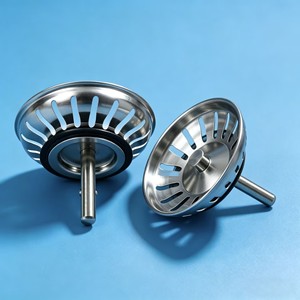 Filtro per Lavello da Cucina Moderno in Acciaio Inox 304, 4 Pollici 80mm, Cromato, Anti-Odore, Facile da Pulire, Drenaggio Rapido, Garanzia di 2 Anni - Product Image 1