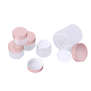 Envase de Vidrio Esmerilado de Lujo Ecológico y Reciclable Personalizado de 30g 50g 80g con Tapa Rosa para Cosméticos, Crema Facial - Product Image 5