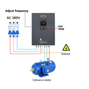 ไดรฟ์ VFD 45kW 60HP แบบเฟสเดียวเป็นสามเฟส 220V 380V 480V ควบคุมแบบ VF ระดับ IP20 สำหรับมอเตอร์ปั๊มและคอมเพรสเซอร์ INDRVCT - Product Image 4