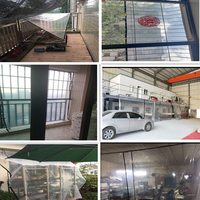 Bâche en PVC robuste bâches transparentes oeillets housse de protection résistante aux intempéries plantes de balcon tissé tente en plastique étanche à la pluie