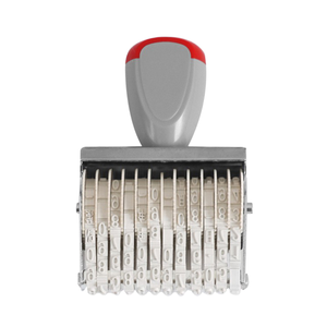 Foska bonne qualité plaine rouleau conception plastique caoutchouc texte poignée couleurs motif réglable 12 chiffres automatique numérotation timbre - Product Image 5
