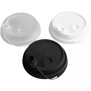 Wholesale 90mm PP Injection Lids For Disposable Plastic Cups For Bubble Tea Juice Coffee