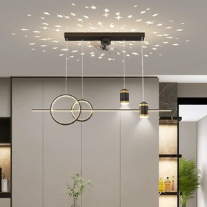 BGST Designer Star Salle À Manger bar Pendentif Lumière À La Mode Longue Bande Étude Chambre LED Pendentif Lampe Longs Lustres - Product Image 4