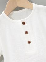 Ensemble deux pièces en coton pour enfants, style costume à manches courtes, garçons et filles, été, nouveau t-shirt et short