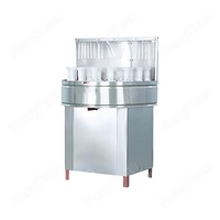 Machine à laver et à rincer les bouteilles en verre de sorgho semi-automatique HYWB-10W |   Laveurs à eau/à air, roulements en acier inoxydable, boîtes en plastique