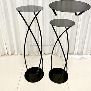 Furun personnalisé Simple fer fleur support ballon support nouveauté pour enfant fête d'anniversaire mariage fête événement fournitures noir - Product Image 1