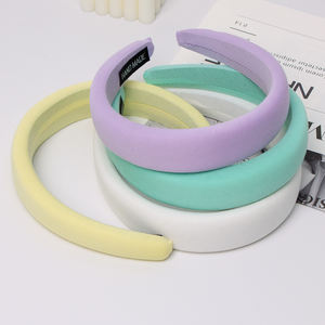 Groothandel brede spons haarband frisse haaraccessoire snoepkleur dames volumineuze haarband douchekap hoofdband huidverzorging hoofdband - Product Image 2