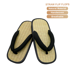 <span class=keywords><strong>Ciabatte</strong></span> <span class=keywords><strong>con</strong></span> Punta Quadrata per Uomo e Donna, Traspiranti, Leggere, Antiscivolo, Intrecciate a Mano in <span class=keywords><strong>Paglia</strong></span> per Uso Domestico/Esterno - Product Image 1