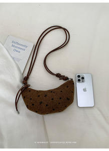 Nouveau Sac Croissant Printemps 2026 à Nœud et Pois pour Femme – Sac Messager Polyvalent Décontracté à Bandoulière Unique, Qualité Supérieure, Style Niche - Product Image 2