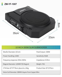 Système de <span class=keywords><strong>caisson</strong></span> de basses <span class=keywords><strong>amplifié</strong></span> de 10 pouces Boîte de <span class=keywords><strong>caisson</strong></span> de basses sous siège compact de 600 watts, actif et mince de 10 pouces - Product Image 4
